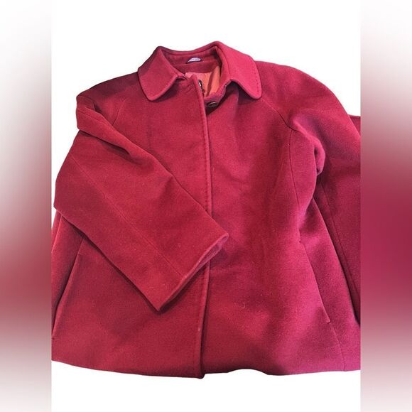 Cinzia Rocca wool cashmere blend red coat size 14 runs small fits sz 12 - Picture 4 of 9